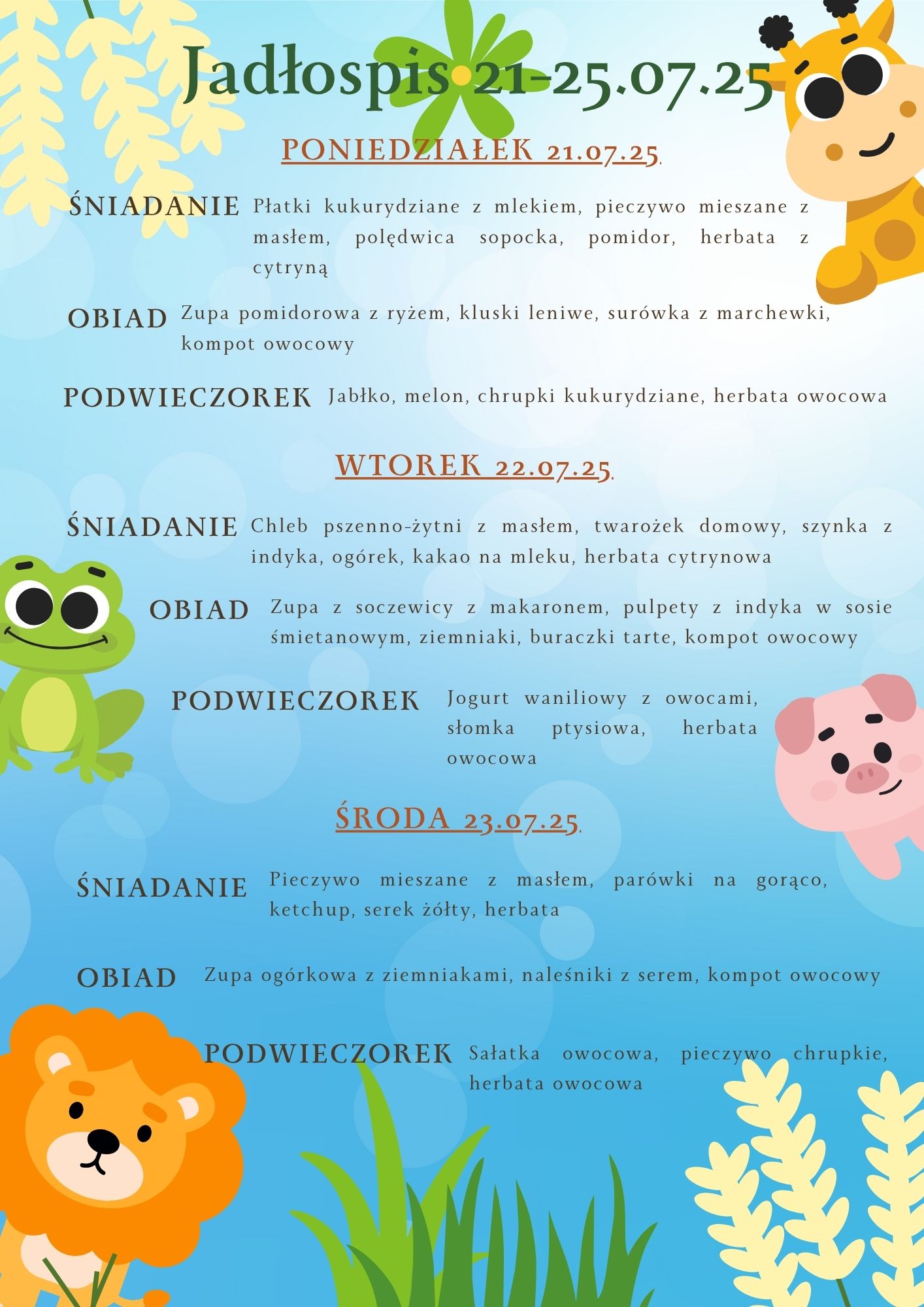Jadłospis 21 25.07.251