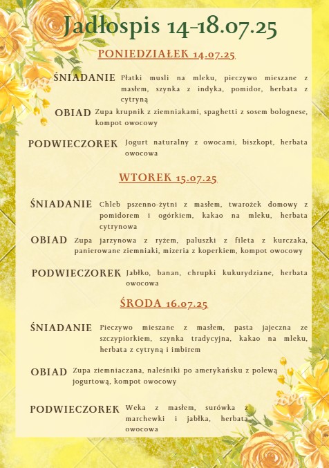 Jadłospis 14 18.07.251