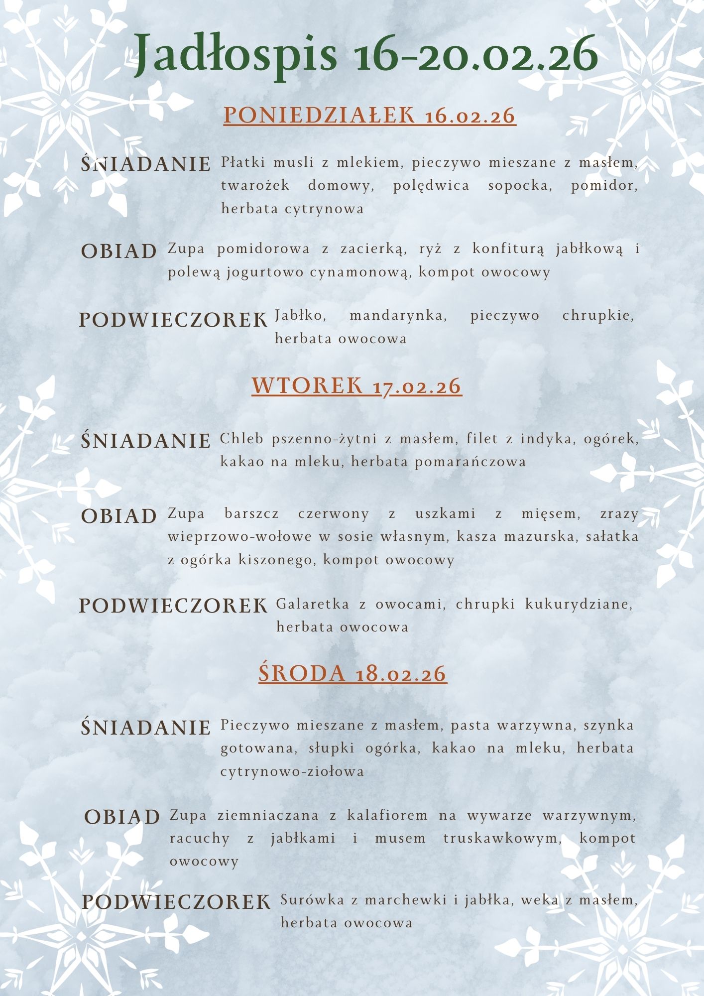 Jadłospis 16 20.02.261